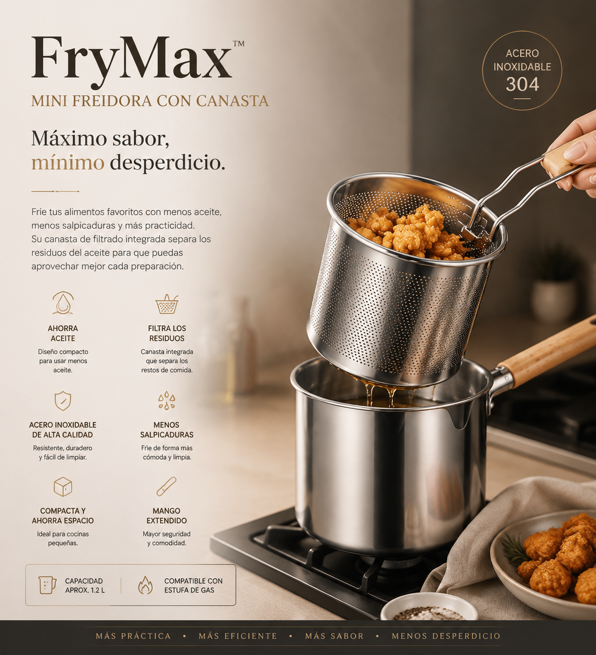🍟 FryMax™ Mini Freidora Con Canasta