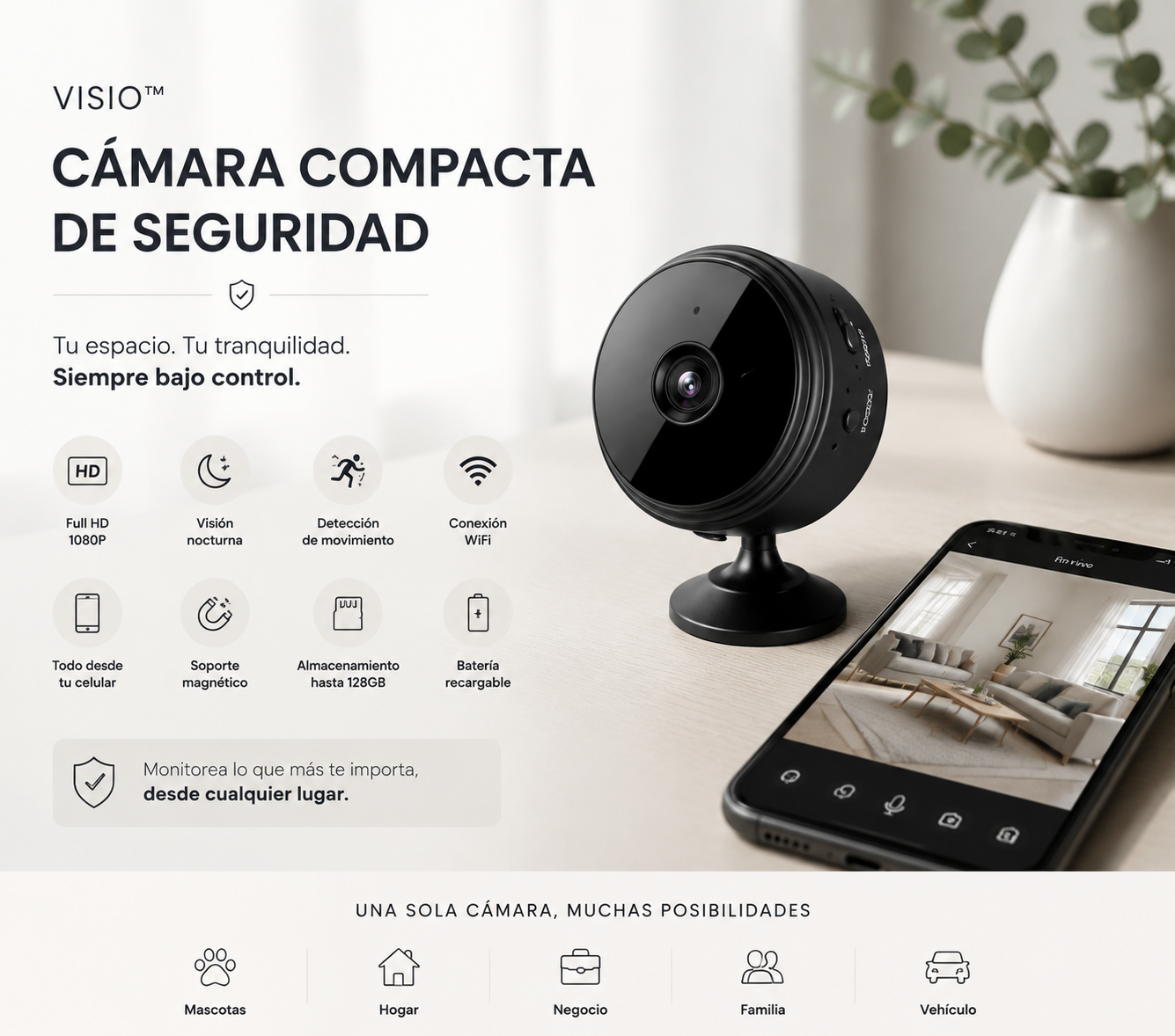 Visio™ — Cámara Compacta de Seguridad