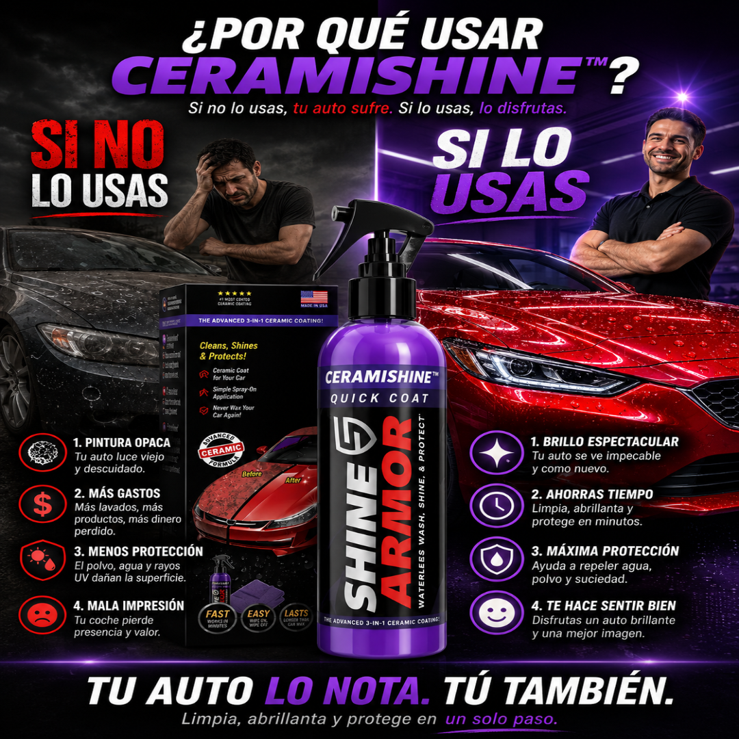 🚗✨ CeramiShine™ — Brillo & Protección 3 en 1
