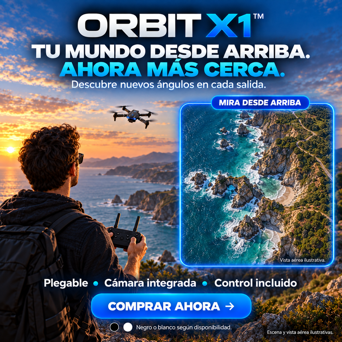 ORBIT X1™ Drone plegable con cámara HD