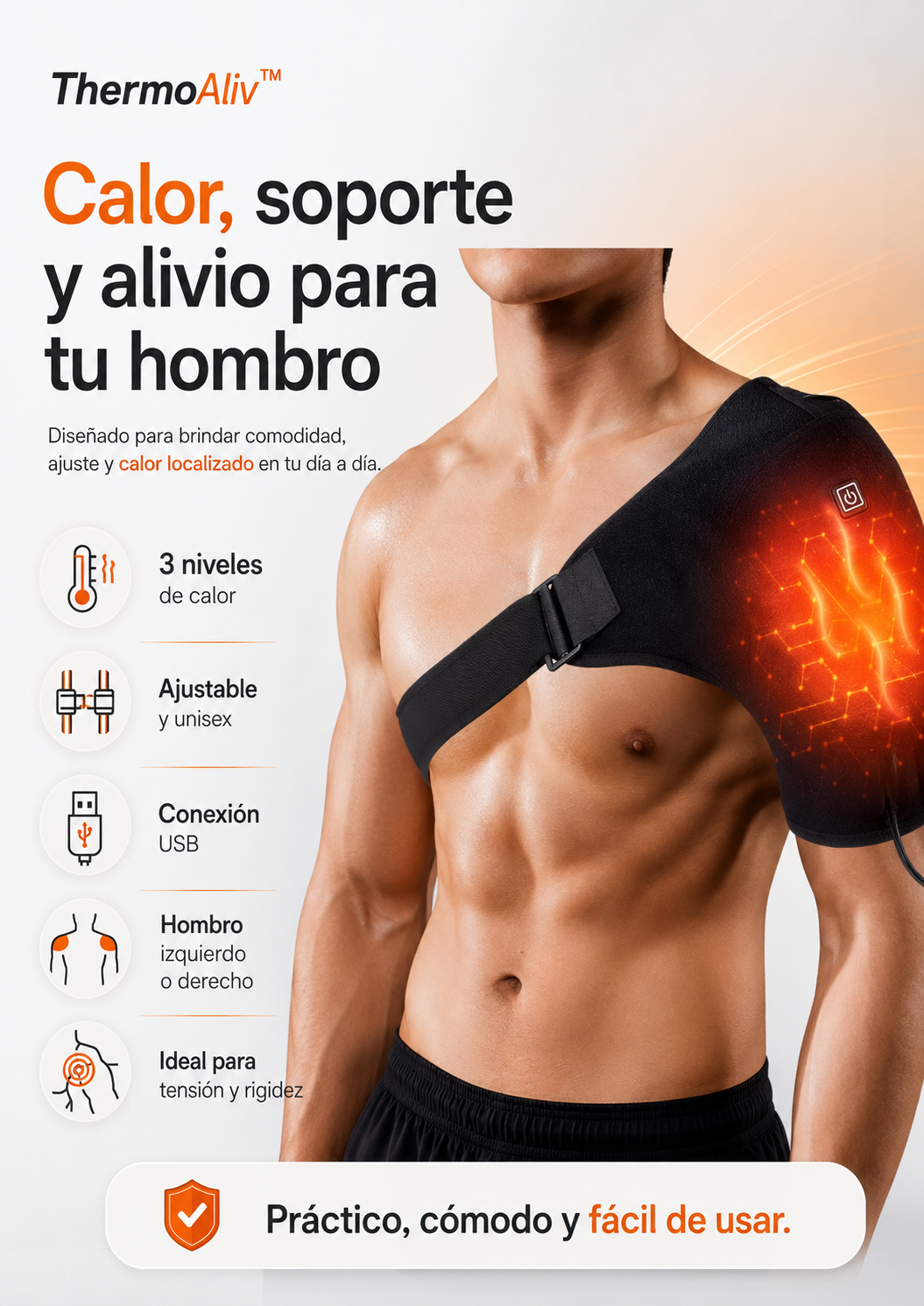 ThermoAliv™ — Calor, soporte y alivio para tu hombro