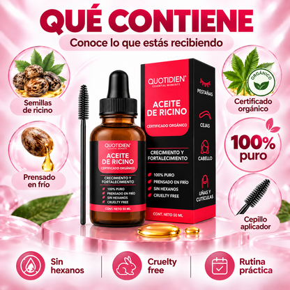 Qué contiene el Aceite de Ricino Quotidien